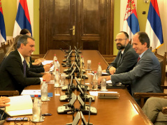 22 September 2022 National Assembly Speaker Dr Vladimir Orlic in meeting with the UNDP Resident Representative in Serbia Yakup Beris